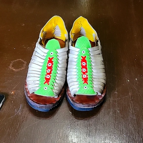 Shoes | Hand Made Real Leather Mexican Style Sandals Size 9  display picture 3